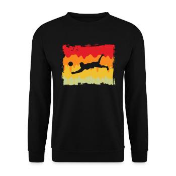 Volleyball Retro - Unisex Sweatshirt - black - Front - Alina (178cm) & Michal (187cm)
