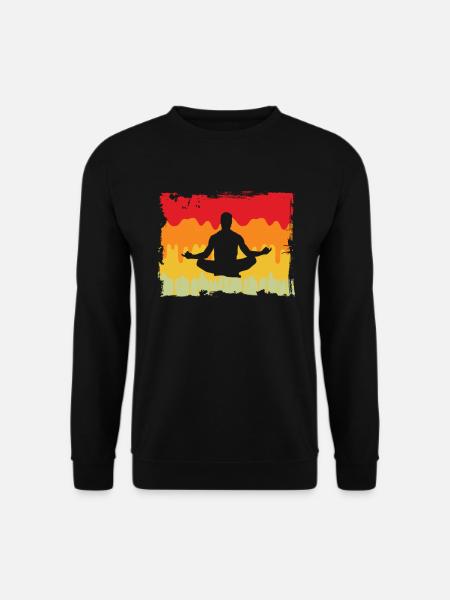 Yoga Meditation Retro - Unisex Sweatshirt - black