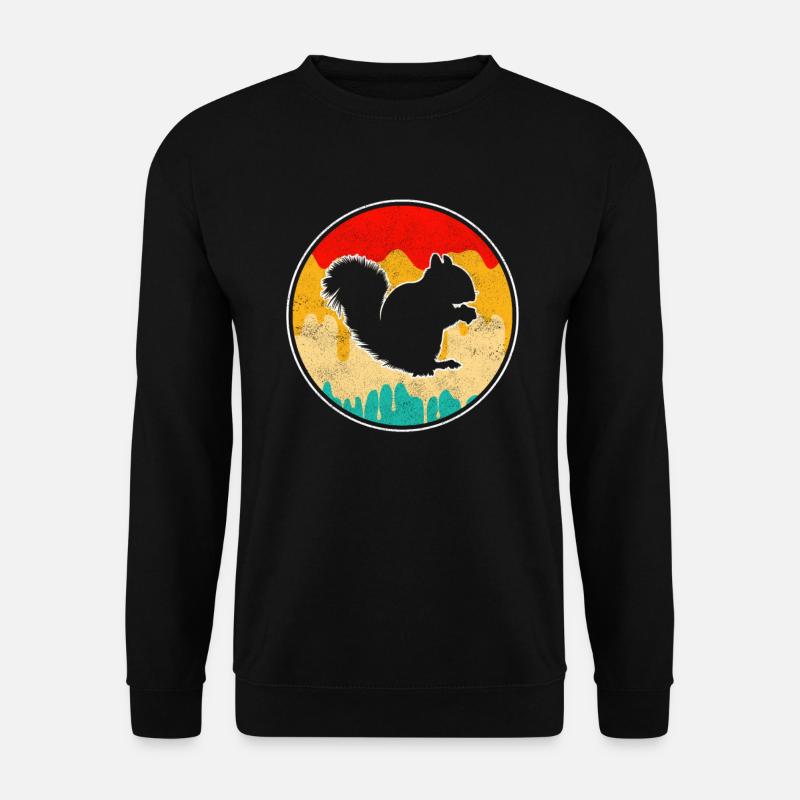 Eichhörnchen Retro - Unisex Pullover - Schwarz