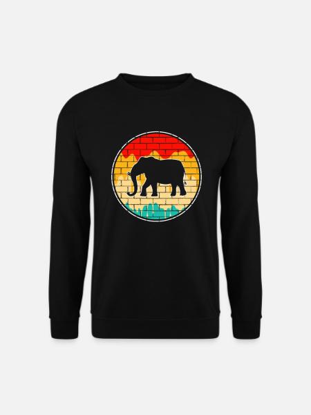 Rétro éléphant - Sweat-shirt Unisexe - noir