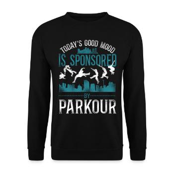 Parkour Free Running Traceur - Unisex Sweatshirt - black - Front - Alina (178cm) & Michal (187cm)