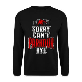 Parkour Free Running Traceur - Unisex Sweatshirt - black - Front - Alina (178cm) & Michal (187cm)