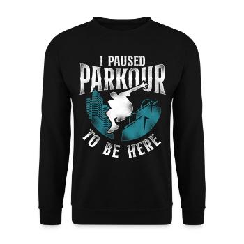 Parkour Free Running Traceur - Unisex Sweatshirt - black - Front - Alina (178cm) & Michal (187cm)