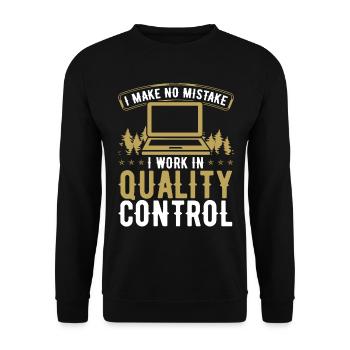 Erreurs d’assurance qualité Ingénieur QA - Sweat-shirt Unisexe - noir - Devant - Alina (178cm) & Michal (187cm)