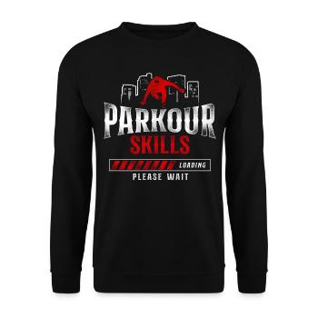 Parkour Free Running Traceur - Unisex Sweatshirt - black - Front - Alina (178cm) & Michal (187cm)