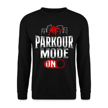 Parkour Free Running Traceur - Unisex Sweatshirt - black - Front - Alina (178cm) & Michal (187cm)