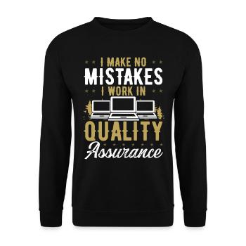 Logiciel Je ne fais pas d’erreurs Assurance qualité - Sweat-shirt Unisexe - noir - Devant - Alina (178cm) & Michal (187cm)