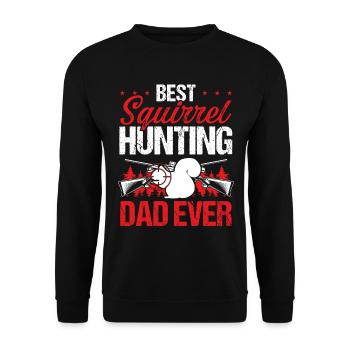Fête des pères d’écureuils pour le chasseur d’écureuils PapaSquir - Sweat-shirt Unisexe - noir - Devant - Alina (178cm) & Michal (187cm)