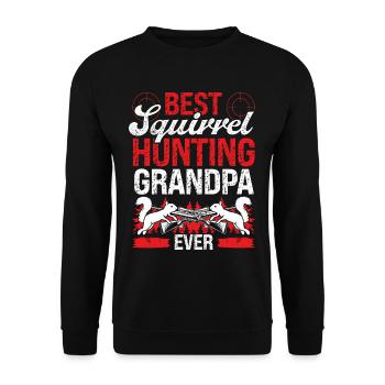 Fête des pères d’écureuils pour le grand-père chasseur d’écureuilsSq - Sweat-shirt Unisexe - noir - Devant - Alina (178cm) & Michal (187cm)