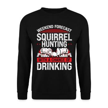 Équipe de chasse aux écureuils Technicien en enlèvement d’écureuils - Sweat-shirt Unisexe - noir - Devant - Alina (178cm) & Michal (187cm)