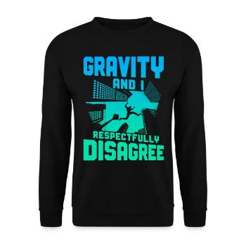 Parkour Free Running Traceur - Sweat-shirt Unisexe - noir - Devant - Alina (178cm) & Michal (187cm)
