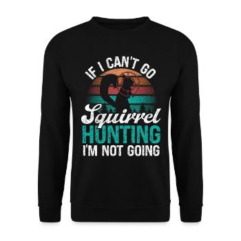 Drôle d’écureuil Enlèvement Vintage Chasseur d’écureuil - Sweat-shirt Unisexe - noir - Devant - Alina (178cm) & Michal (187cm)