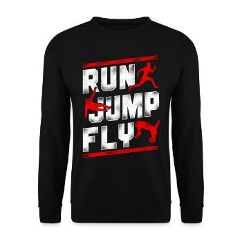 Parkour Free Running Traceur - Unisex Pullover - Schwarz - Vorne - Alina (178cm) & Michal (187cm)