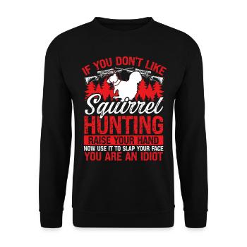 Équipement de chasse à l’écureuil Drôle Enlèvement d’écureuil - Sweat-shirt Unisexe - noir - Devant - Alina (178cm) & Michal (187cm)
