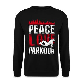 Parkour Free Running Traceur - Unisex Pullover - Schwarz - Vorne - Alina (178cm) & Michal (187cm)