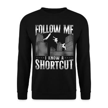 Parkour Free Running Traceur - Sweat-shirt Unisexe - noir - Devant - Alina (178cm) & Michal (187cm)