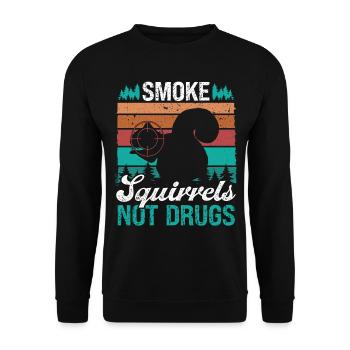 Smoke Squirrel Hunter Drôle Enlèvement d’écureuil - Sweat-shirt Unisexe - noir - Devant - Alina (178cm) & Michal (187cm)