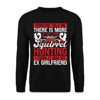 Squirrel Hunter Ex Girlfriend Technicien de déménagement - Sweat-shirt Unisexe - noir - Devant - Alina (178cm) & Michal (187cm)