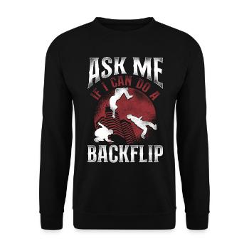 Parkour Free Running Traceur - Sweat-shirt Unisexe - noir - Devant - Alina (178cm) & Michal (187cm)