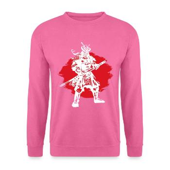 Samurai Japanese Warrior Blood Moon Design - Unisex Sweatshirt - pink - Front