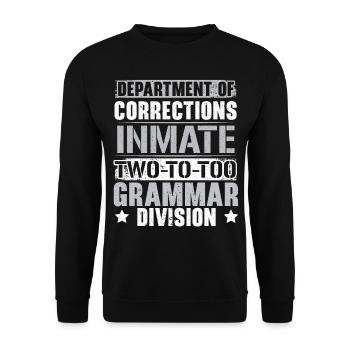 Grammar Police English Teacher English Write - Unisex Sweatshirt - black - Front - Alina (178cm) & Michal (187cm)