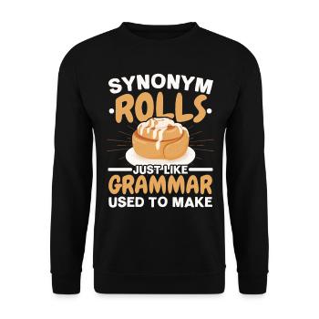 Grammaire Police Professeur d’anglais Anglais Écriture - Sweat-shirt Unisexe - noir - Devant - Alina (178cm) & Michal (187cm)