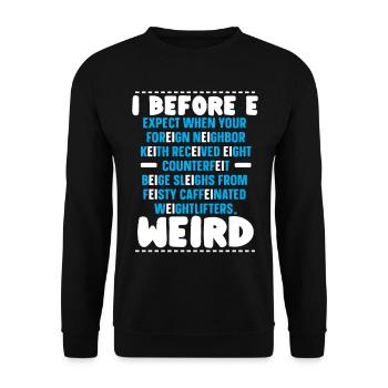 Grammar Police English Teacher English Writing - Unisex Sweatshirt - black - Front - Alina (178cm) & Michal (187cm)