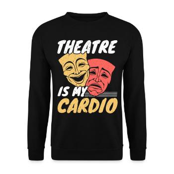 Theatre is my heart Broadway stage performance - Unisex Sweatshirt - black - Front - Alina (178cm) & Michal (187cm)