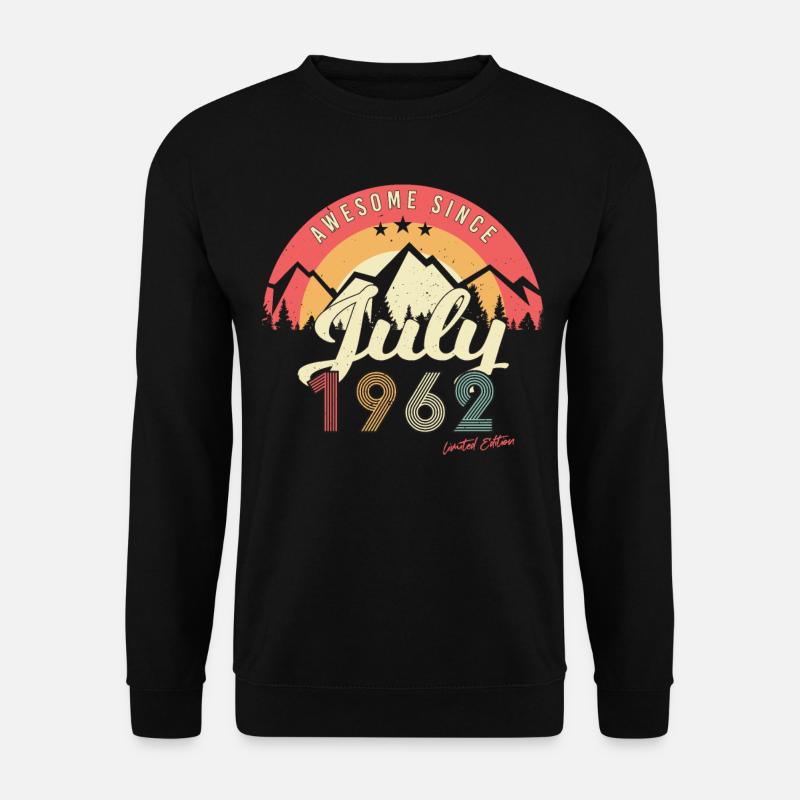 1962 July 60th birthday - Unisex Sweatshirt - black