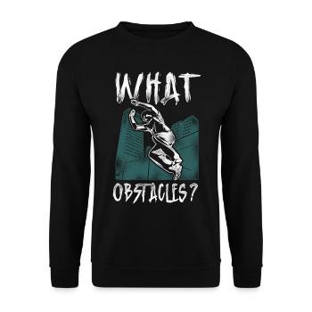 Parkour Free Running Traceur - Unisex Sweatshirt - black - Front - Alina (178cm) & Michal (187cm)