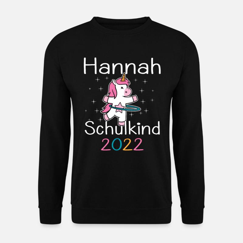 Einschulung 2022 Hannah Einhorn Erstklässler 2022 - Unisex Pullover - Schwarz