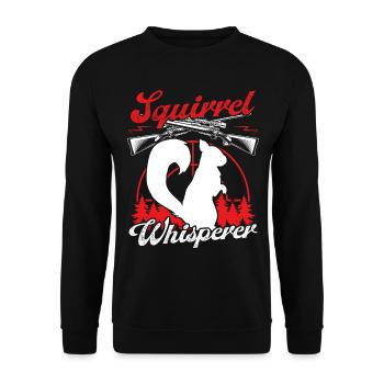 Enlèvement d’écureuil Drôle d’écureuil Chuchoteur - Sweat-shirt Unisexe - noir - Devant - Alina (178cm) & Michal (187cm)