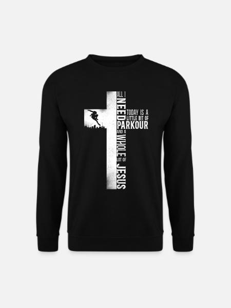 Parkour Free Running Traceur Jesus - Unisex Pullover - Schwarz