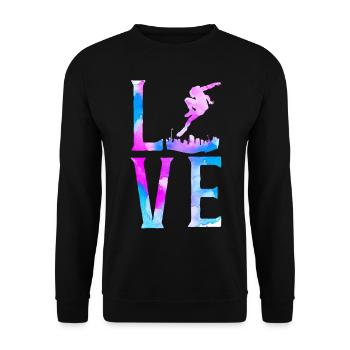 Parkour Free Running Traceur - Unisex Sweatshirt - black - Front - Alina (178cm) & Michal (187cm)