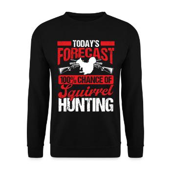 Enlèvement d’écureuil Aujourd’hui Prévisions Chasseur d’écureuils - Sweat-shirt Unisexe - noir - Devant - Alina (178cm) & Michal (187cm)