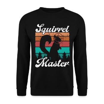 Enlèvement d’écureuil Vintage Drôle d’écureuil Maître - Sweat-shirt Unisexe - noir - Devant - Alina (178cm) & Michal (187cm)