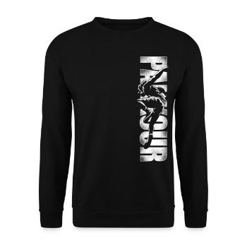 Parkour Free Running Traceur - Unisex Sweatshirt - black - Front - Alina (178cm) & Michal (187cm)
