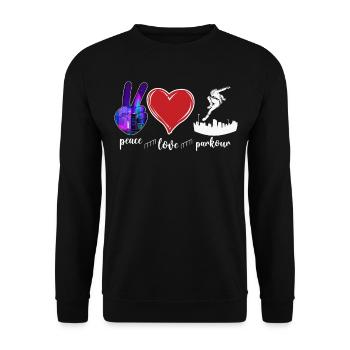 Parkour Free Running Traceur Fille - Sweat-shirt Unisexe - noir - Devant - Alina (178cm) & Michal (187cm)