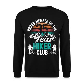 Randonneur de 35 ans Montagne Randonnée Anniversaire 35 - Sweat-shirt Unisexe - noir - Devant - Alina (178cm) & Michal (187cm)