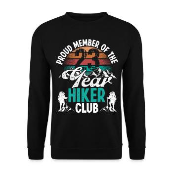 Randonneur de 23 ans Randonnée en montagne Anniversaire 23 - Sweat-shirt Unisexe - noir - Devant - Alina (178cm) & Michal (187cm)