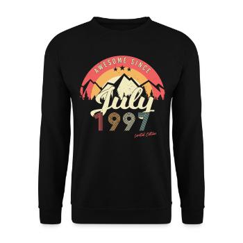 Mois de naissance Juillet 1997 - Sweat-shirt Unisexe - noir - Devant - Alina (178cm) & Michal (187cm)