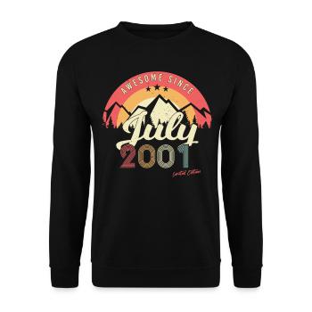 Mois de naissance Juillet 2001 - Sweat-shirt Unisexe - noir - Devant - Alina (178cm) & Michal (187cm)