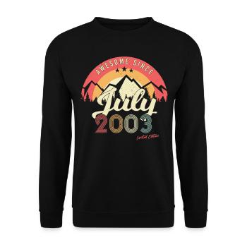 Mois de naissance Juillet 2003 - Sweat-shirt Unisexe - noir - Devant - Alina (178cm) & Michal (187cm)