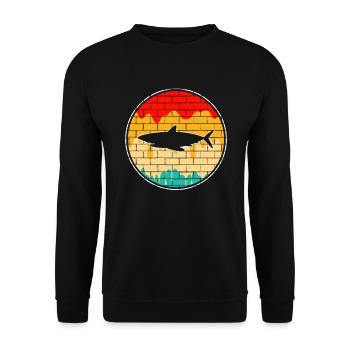 Hai Retro - Unisex Pullover - Schwarz - Vorne - Alina (178cm) & Michal (187cm)
