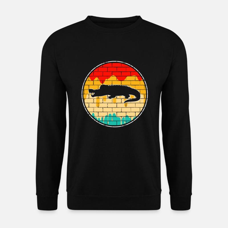 Crocodile Retro - Unisex Sweatshirt - black