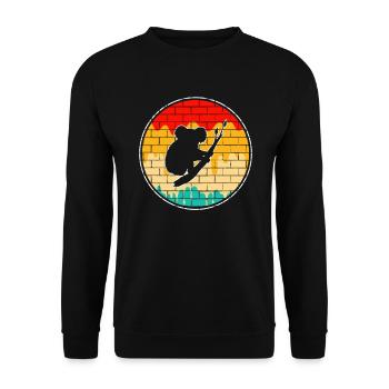 Koala Retro - Unisex Sweatshirt - black - Front - Alina (178cm) & Michal (187cm)