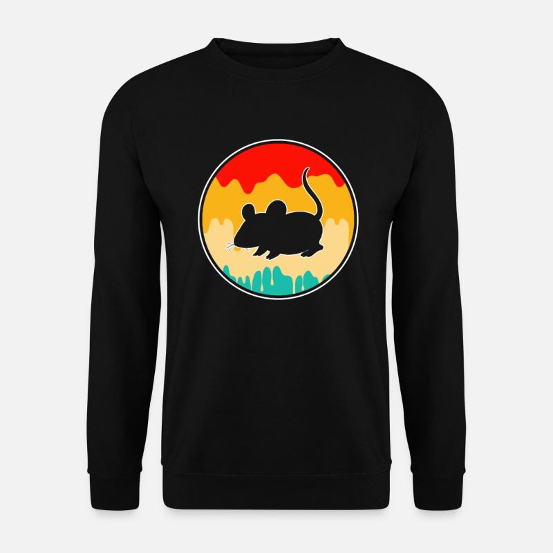 Maus Retro - Unisex Pullover - Schwarz
