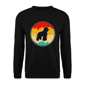 Pudel Retro - Unisex Pullover - Schwarz - Vorne - Alina (178cm) & Michal (187cm)