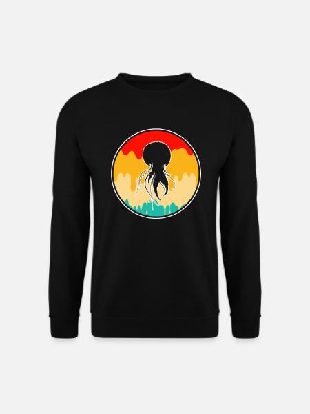 Jellyfish Retro - Unisex Sweatshirt - black