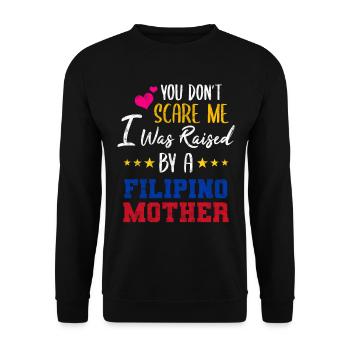 Philippines Filipina Flag Son Mother I Gift - Unisex Sweatshirt - black - Front - Alina (178cm) & Michal (187cm)